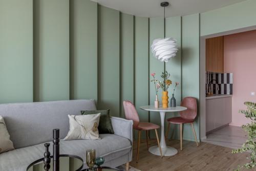 Интерьер квартиры - студии 34 кв. 01