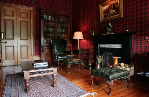 Шотландская клетка в интерьере. 03