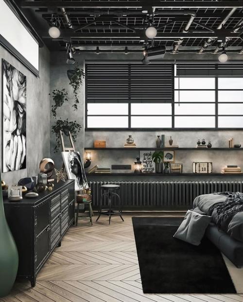 Своеобразная стильная квартира в стиле лофт для смелых молодых людей. 02
