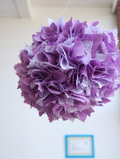 Мы делаем сами: помпоны из ткани. 08