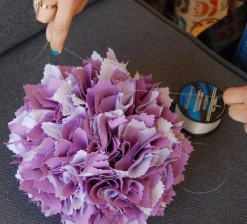 Мы делаем сами: помпоны из ткани. 07