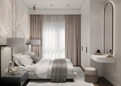 Гостиная и спальная комната в проекте Мирабад Авеню. 04