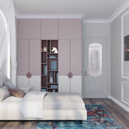 Дизайн проект квартиры в современном классическом стиле с ноткой винтажности (ЖК Коммунарка. 02