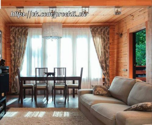 Проект деревянного дома с мансардой. 05