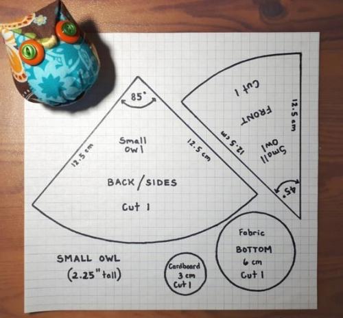 Текстильные совушки своими руками. 03