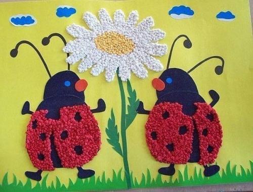 Аппликации из скрученных салфеток. 01