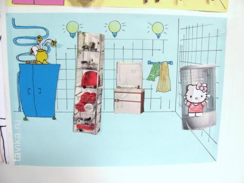 Кукольный домик на холодильнике. 07