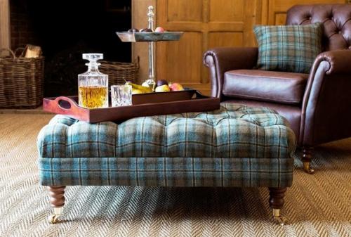 Шотландская клетка в интерьере. 04