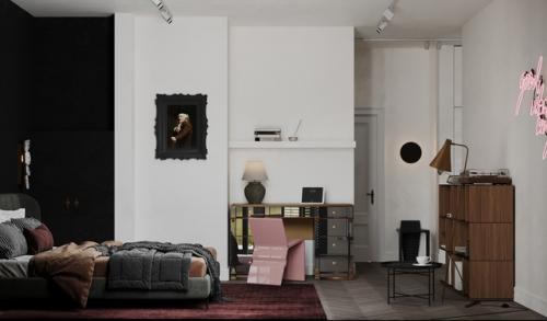 Атмосферный проект 1-комнатной квартиры 45 кв. 03