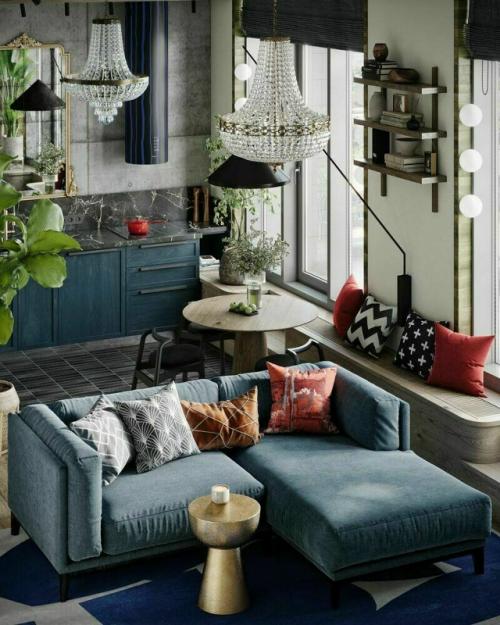 Яркая двухкомнатная квартира в Санкт-петербурге. 03