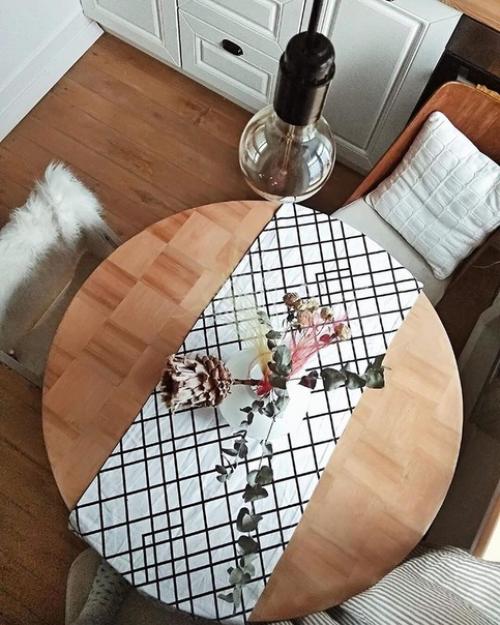 Маленькая кухня с необычной формой. 06