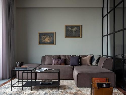 Красивый, нейтральный, стильный интерьер квартиры (43 кв. 04