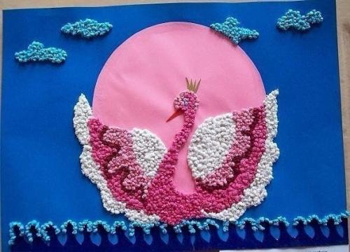 Аппликации из скрученных салфеток. 04