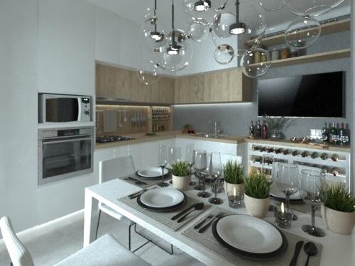 Проект кухни для небольшой семьи. 01