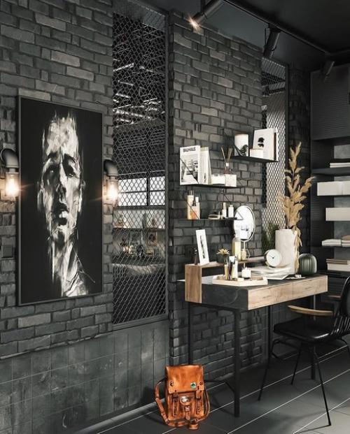 Своеобразная стильная квартира в стиле лофт для смелых молодых людей. 07