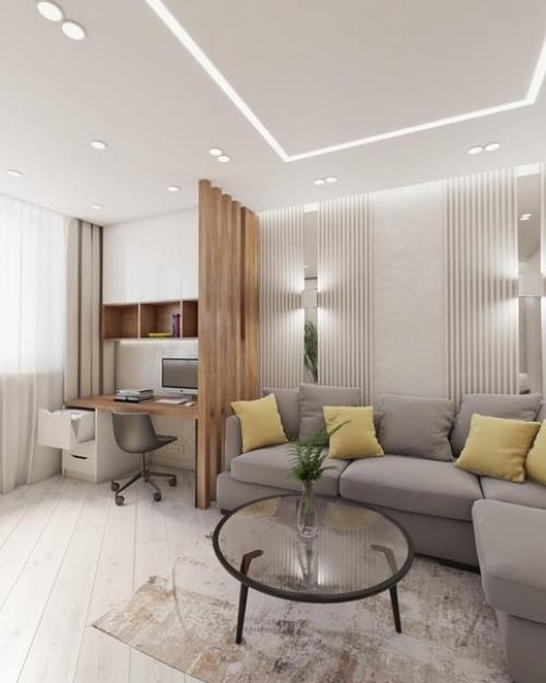 Один из самых простых и красивых интерьеров небольшой квартиры. 01