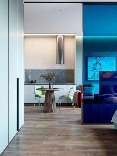 Интерьер квартиры - студии для девушки. 05