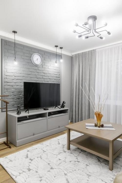 Светлый, воздушный интерьер однокомнатной квартиры площадью 29 кв. 01