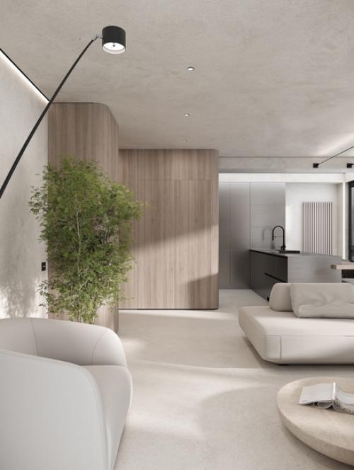 Кухня - гостиная в современном стиле - это интерьер, который удачно сочетает в себе функциональность и эстетичность. 01