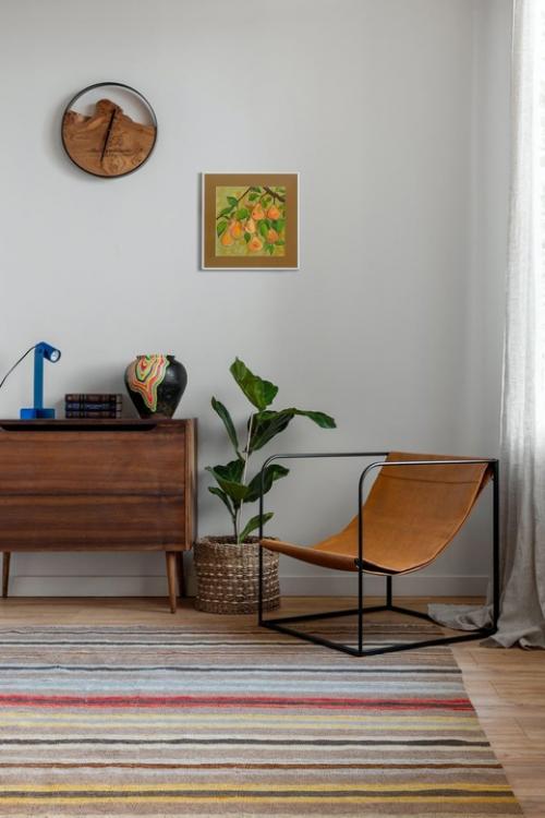 Реализованный интерьер уютной квартиры, площадью 90 кв. 05