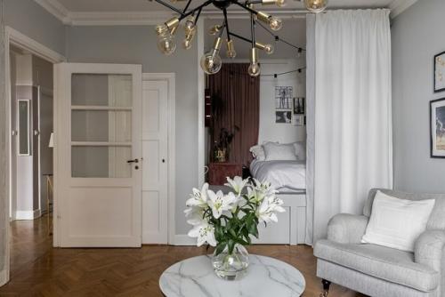 10 квартир - студий с перегородкой - шторой. 02