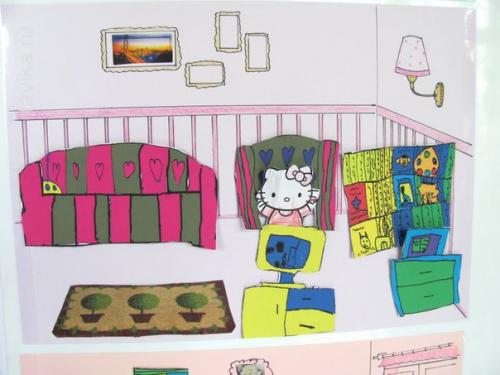 Кукольный домик на холодильнике. 08