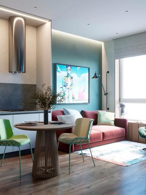 Интерьер квартиры - студии для девушки. 07
