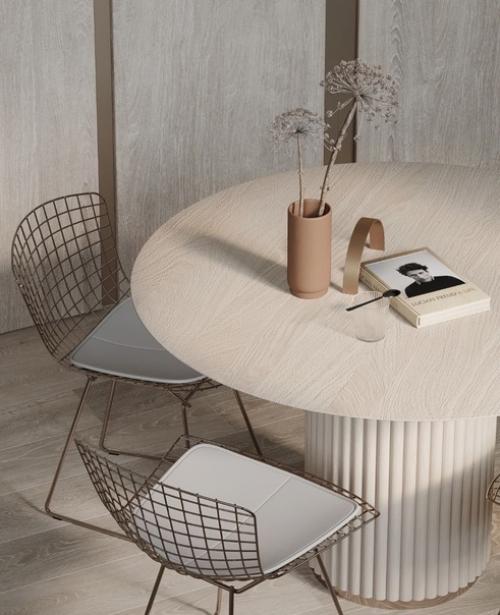 Эффектный интерьер кухни - гостиной с необычными деталями. 06