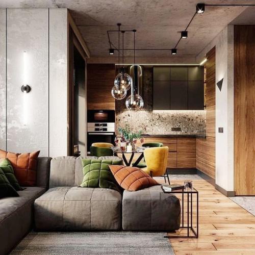 Харизматичный мужской лофт в однушке. 01