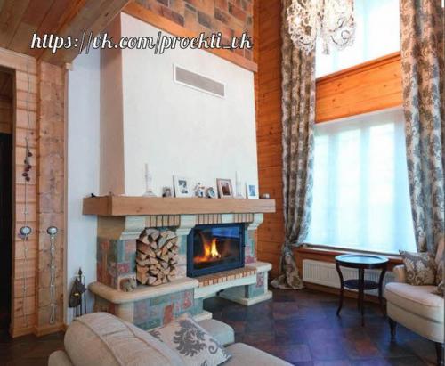 Проект деревянного дома с мансардой. 01