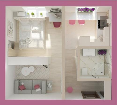 Перепланировка недели: однокомнатная квартира в панельном доме. 02