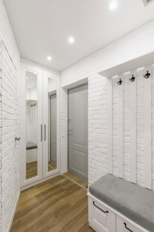 Светлый, воздушный интерьер однокомнатной квартиры площадью 29 кв. 05