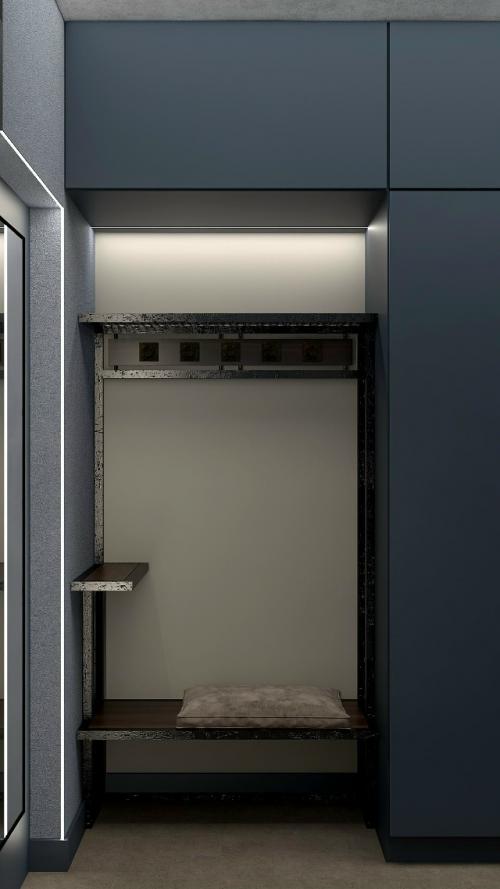 Креативный проект квартиры - студии 25 м 2 для молодого мужчины. 08