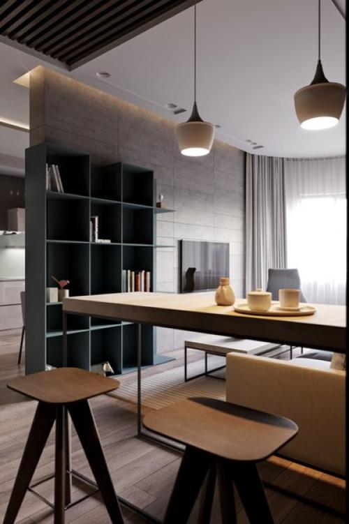 Строгий интерьер для молодой пары в Киеве (75 кв. 04