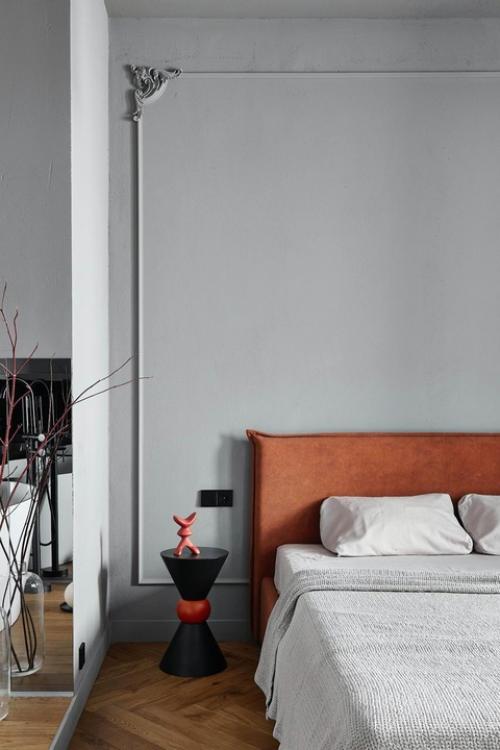 Реализованный интерьер монохромной квартиры, площадью 62 кв. 03