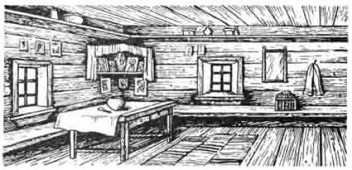 Внутреннее убранство русской избы. 01