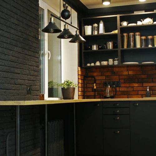 Стильная кухня в хрущевке. 01