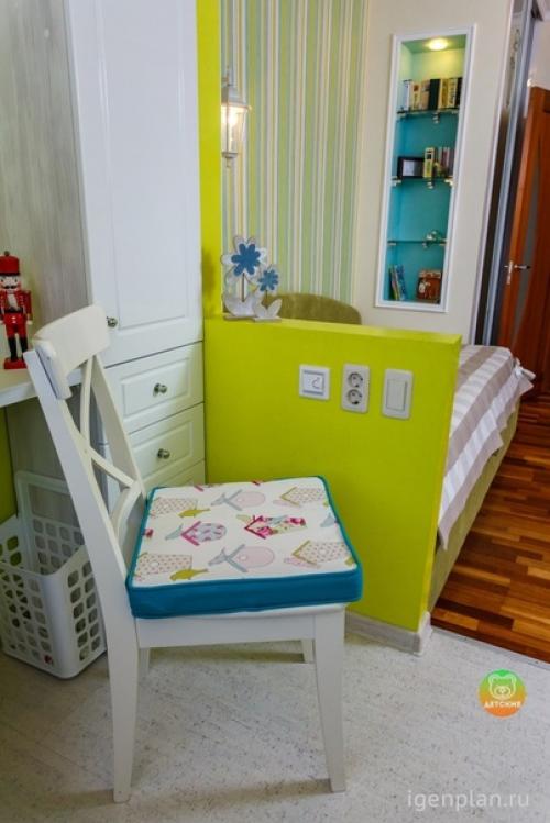 Детскaя комната c пpиcоединеннoй лоджией, для двoих детей. 04