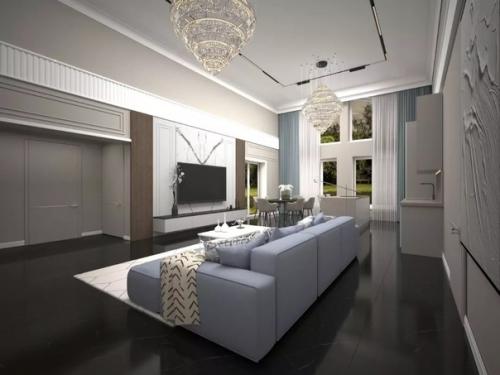 Гостиная - кухня со вторым светом - это центр дома и безусловная любовь, и воплощенная мечта заказчицы! 01