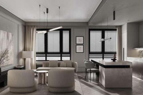 Классические детали и успокаивающие цвета создают тщательно продуманные жилые помещения, шикарная спальня и роскошная ванная. 01