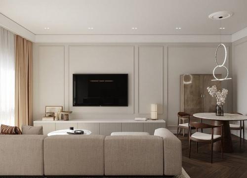 Гостиная и спальная комната в проекте Мирабад Авеню. 02