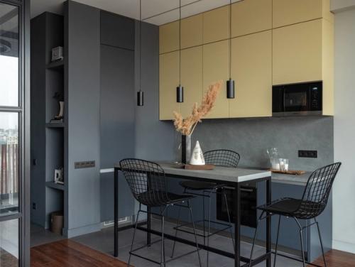 Красивый, нейтральный, стильный интерьер квартиры (43 кв. 02