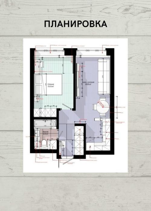 Интерьер для себя: современная квартира 40 кв. 08