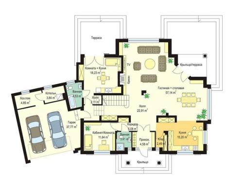 Уютный одноэтажный дом. 02