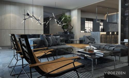 Часть 1. темные апартаменты от студии YO Dezeen. 02