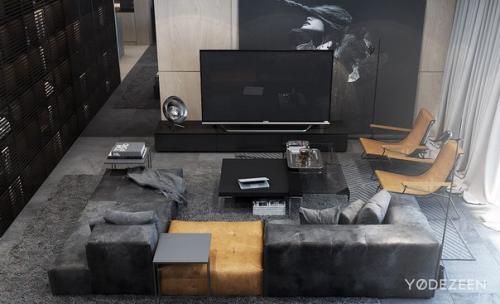Часть 1. темные апартаменты от студии YO Dezeen. 03