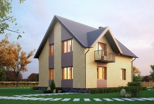 Эскиз проекта двухэтажного дома.