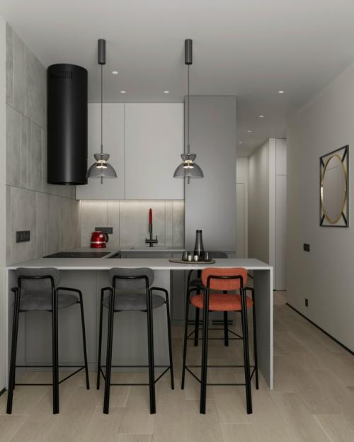 Проект однокомнатной квартиры 42 м 2 в ЖК рафинад в Химках, мо. 03