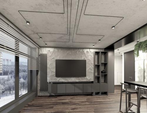 Дизайн - проект квартиры в стиле лофт с элементами эко - стиля. 02