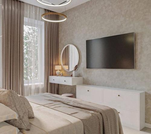 Нежный и утонченный интерьер однокомнатной квартиры. 05